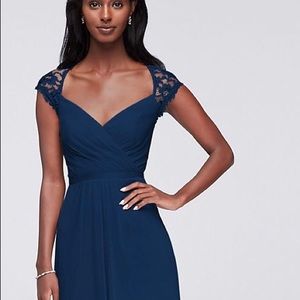 David’s bridal long marine dress